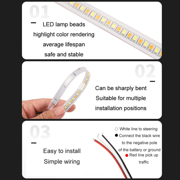 Car Rearview Mirror Decoration LED Streamer Turn Signal, Length: 14cm A Pair, 14cm A Pair, 18cm A Pair