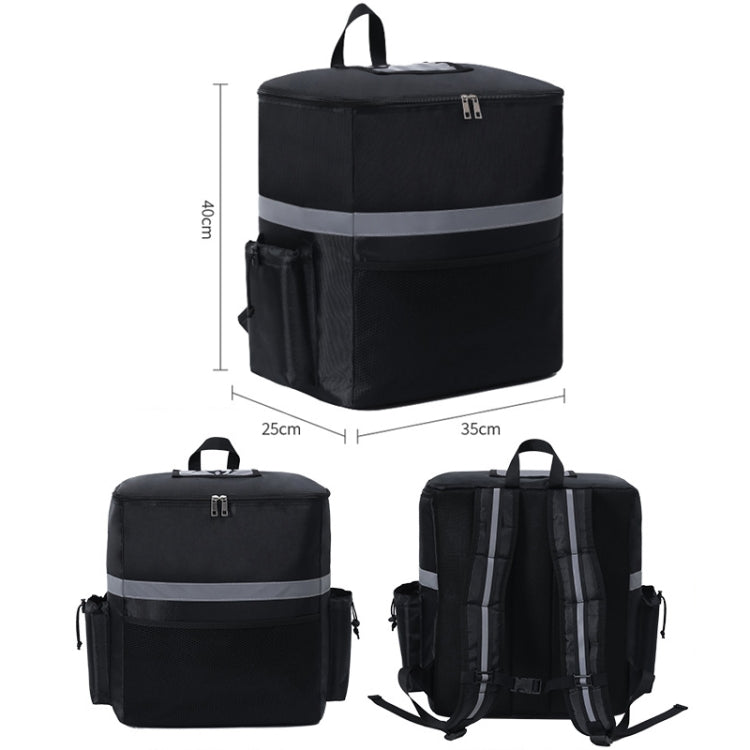 RH848 Takeaway Box Shoulder Insulation Delivery Box Rider Errand Delivery Backpack, Takeaway Box(Black)