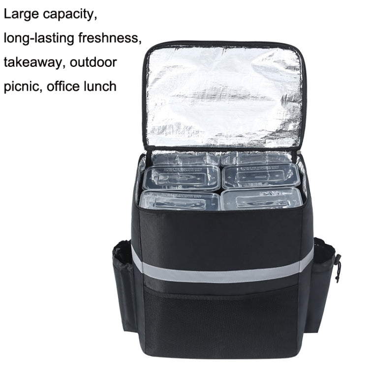 RH848 Takeaway Box Shoulder Insulation Delivery Box Rider Errand Delivery Backpack, Takeaway Box(Black)