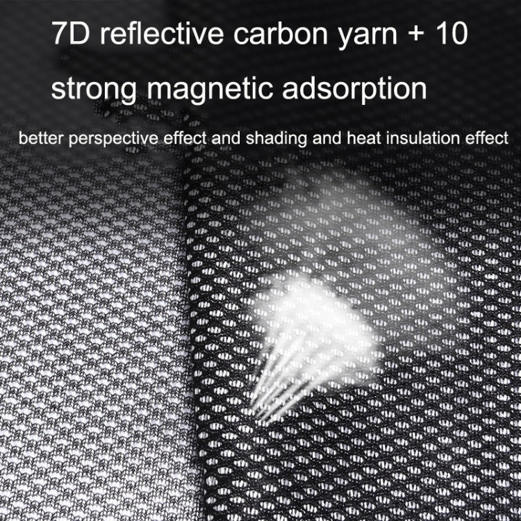 Car Sunshade Magnetic Iron Reflective Mesh Gauze Sunscreen Heat Insulation Sunshade Baffle, Front Window Driving, Front Window Co-driving, Rear Window Square
