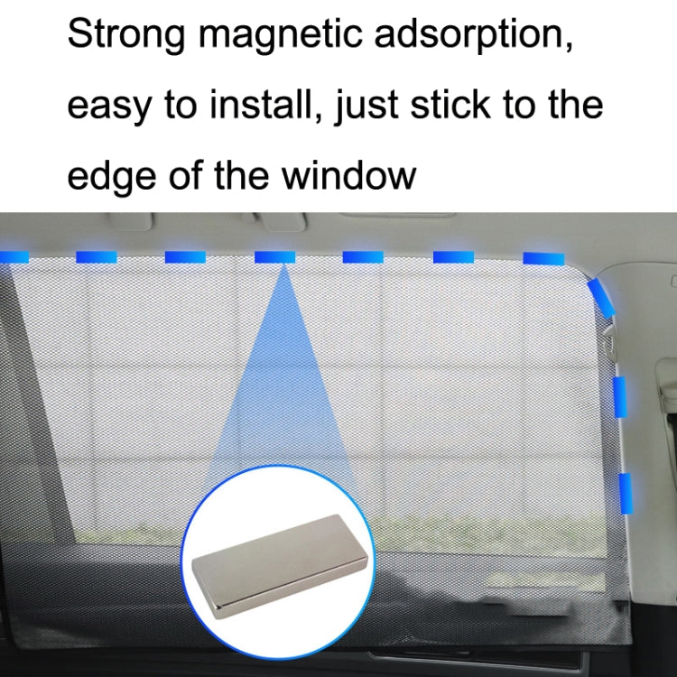 Car Sunshade Magnetic Iron Reflective Mesh Gauze Sunscreen Heat Insulation Sunshade Baffle, Front Window Driving, Front Window Co-driving, Rear Window Square