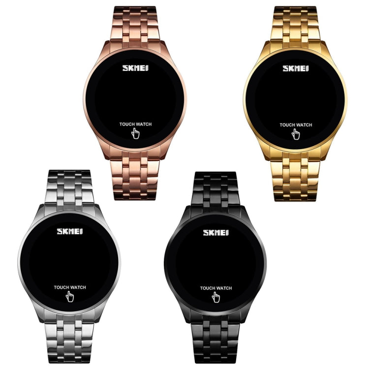 SKMEI 1579 Simple Touch Screen LED Luminous Stainless Steel Electronic Watch