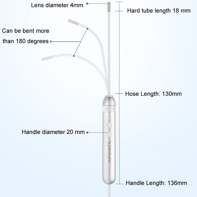Supereyes Y001+ 4mm Focusable Tube Nasal Throat Oral Electronic Endoscope, Y001+