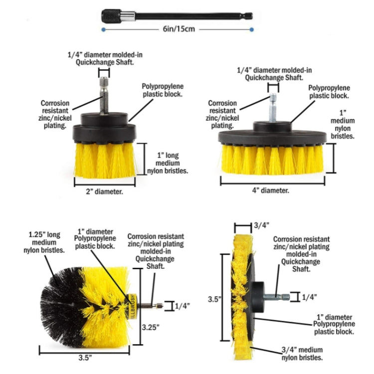 8 In 1 Electric Drill Crevice Cleaning Brush Car Wash Tool Set, 8 In 1 (A Model), 8 In 1 (B Model)