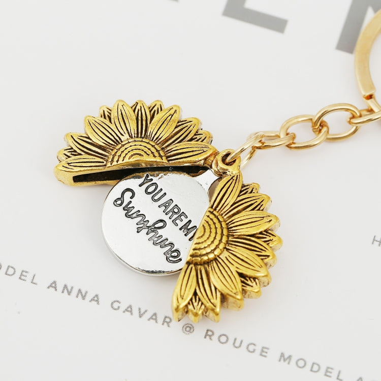 Alloy Sunflowers Shape Can Open Double Side Engraving Accessories Pendant, N2003-27 Ancient Gold Keychain, N2003-28 Ancient Gold Keychain, N2003-22 Ancient Gold Necklace, N2003-23 Ancient Silver Necklace