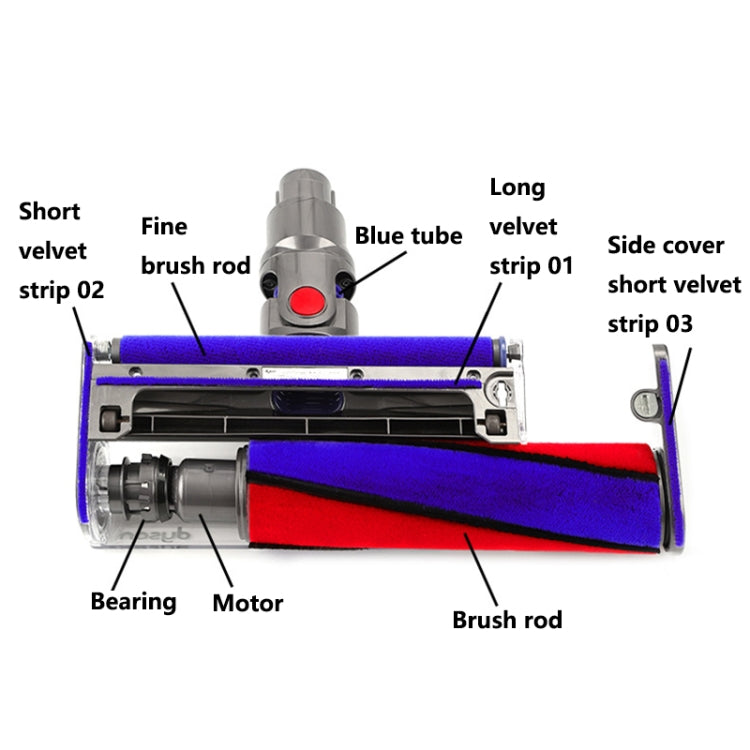 Vacuum Cleaner Soft Roller Head Parts