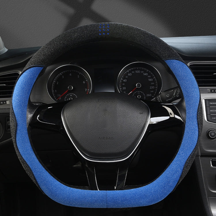 Turned Fur D Type Steering Wheel Cover, Turned Fur Black Red, Turned Fur Black Gray, Turned Fur Black Blue, Turned Fur Gray, Turned Fur Carbon Gray