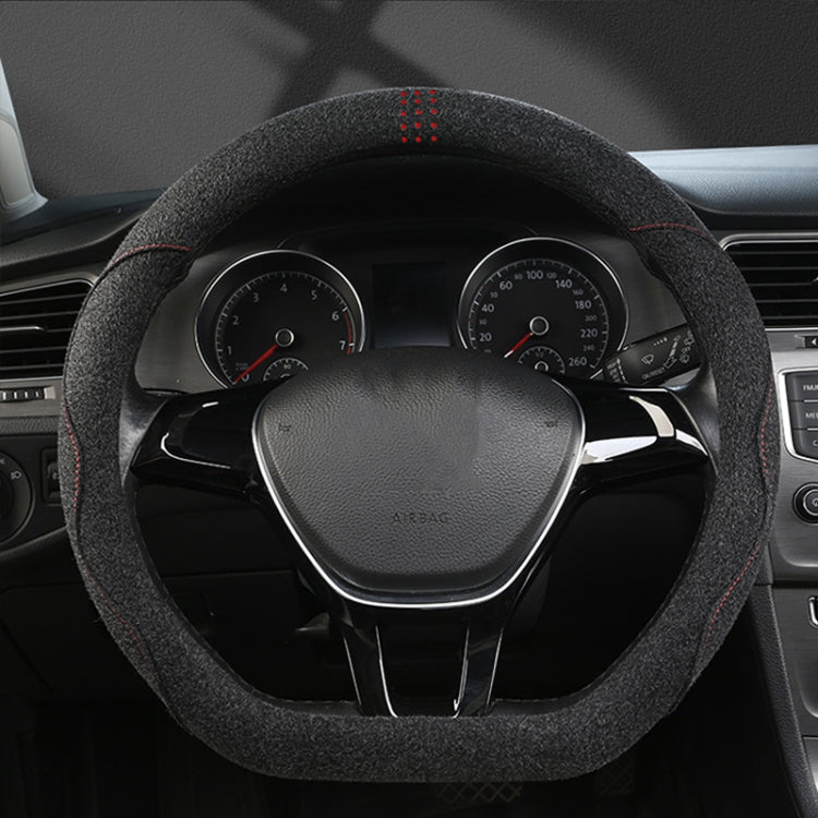 Turned Fur D Type Steering Wheel Cover, Turned Fur Black Red, Turned Fur Black Gray, Turned Fur Black Blue, Turned Fur Gray, Turned Fur Carbon Gray