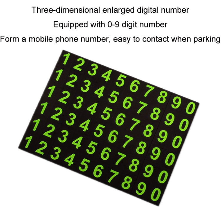 Car Center Console Mobile Phone Anti-skid Mat Temporary Parking Number Plate, Number Plate+Bracket Mat