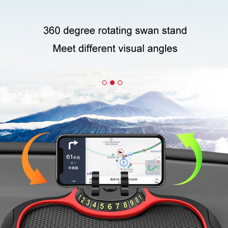 Car Center Console Mobile Phone Anti-skid Mat Temporary Parking Number Plate, Number Plate+Bracket Mat