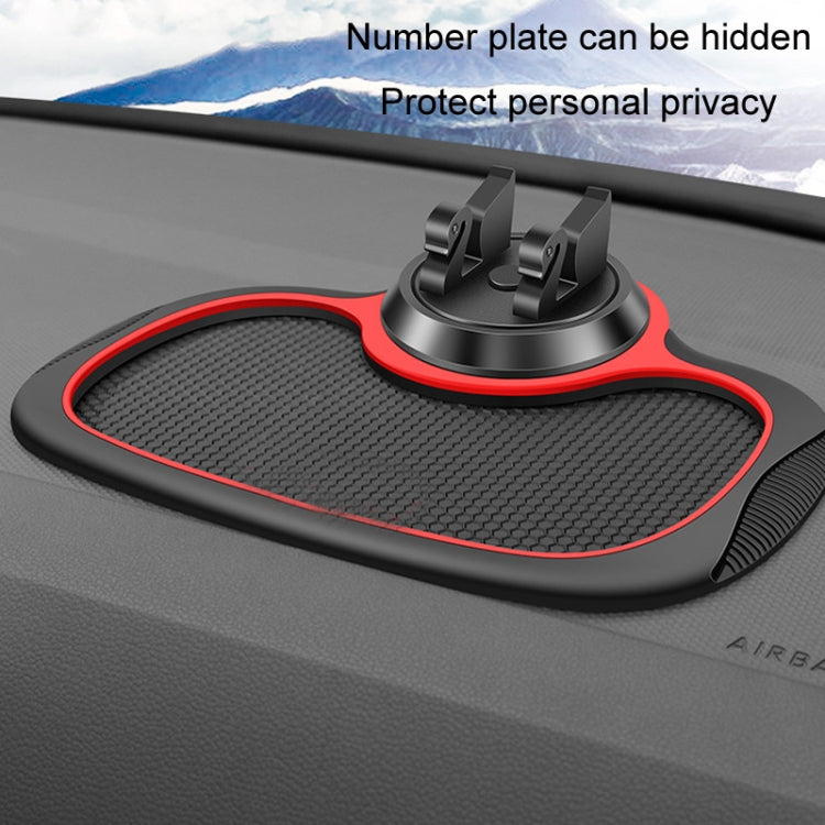 Car Center Console Mobile Phone Anti-skid Mat Temporary Parking Number Plate, Number Plate+Bracket Mat