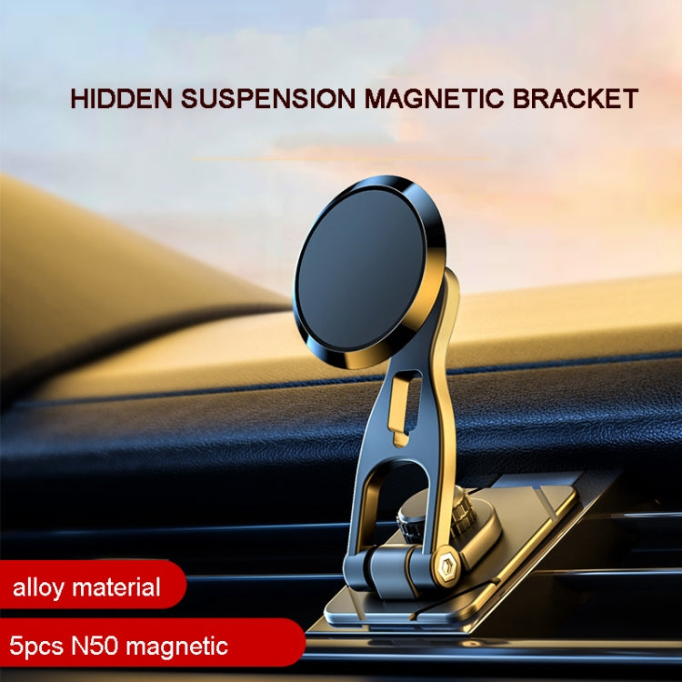 D29 Metal Car Phone Holder Floating Screen Folding Magnetic Phone Holder, D29