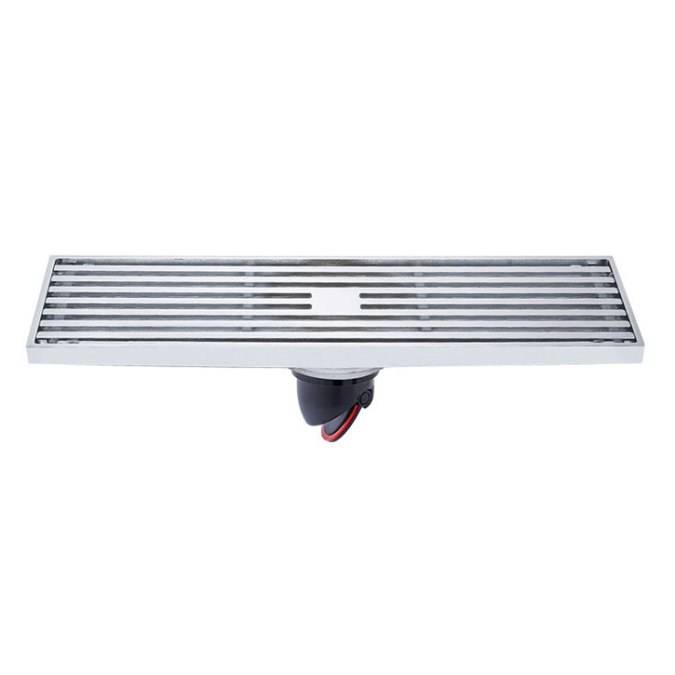 8x30cm Extended Full Copper Strip Floor Drain, Style:, K8034 Chrome Plated+Black Straight Row, K8034 Chrome Plated+Copper Self Seal, K8034 Chrome Plated+5.5 Deep Water Seal, K8034 Chrome Plated+Magnetic Suspension, K8035 Nickel Brushes+Black Straight R...
