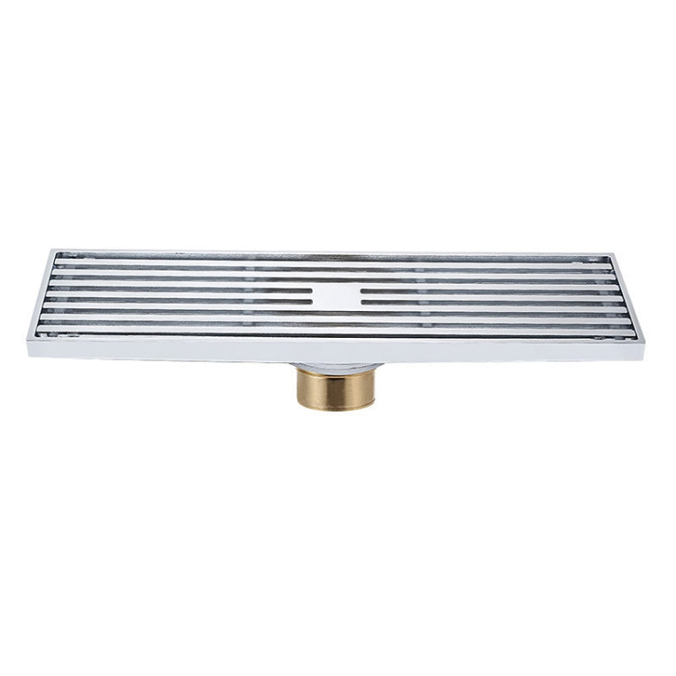 8x30cm Extended Full Copper Strip Floor Drain, Style:, K8034 Chrome Plated+Black Straight Row, K8034 Chrome Plated+Copper Self Seal, K8034 Chrome Plated+5.5 Deep Water Seal, K8034 Chrome Plated+Magnetic Suspension, K8035 Nickel Brushes+Black Straight R...