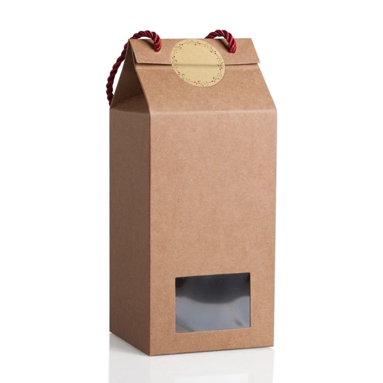 Kraft Paper Flower Plant Sticker Gift Packaging Decoration Sticker, 5.0cm