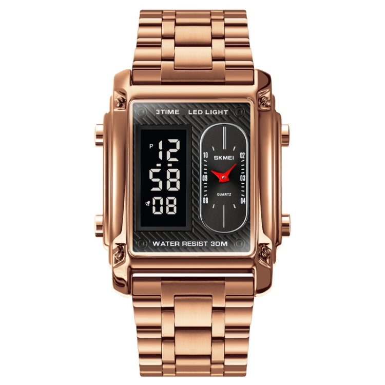SKMEI 1868 Square Double Display Waterproof Men Watch, Style: