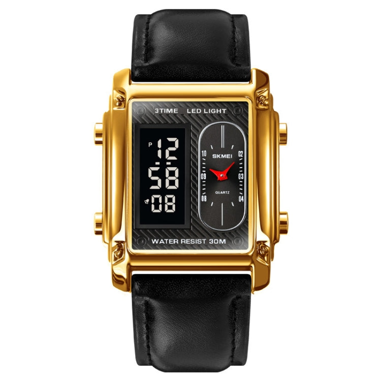 SKMEI 1868 Square Double Display Waterproof Men Watch, Style:
