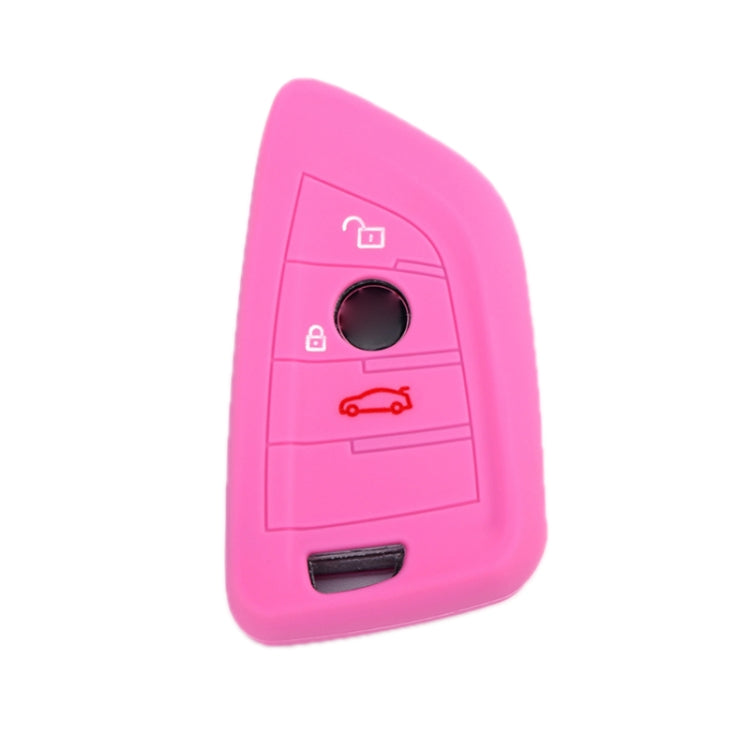For BMW 1 Series X4/X2/XM5 2pcs Soft Silicone Remote Key Cover, Red, Rose Red, Pink, Sea Blue, Luminous Blue, Dark Gray