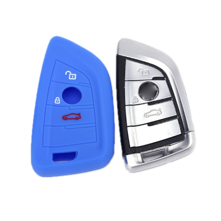 For BMW 1 Series X4/X2/XM5 2pcs Soft Silicone Remote Key Cover, Red, Rose Red, Pink, Sea Blue, Luminous Blue, Dark Gray