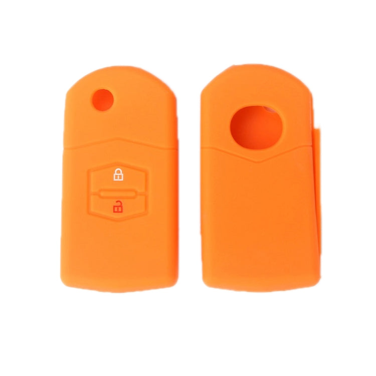 For Mazda M6/CX-5 2pcs Remote Control Folding 2 Button Silicone Case, Black, Red, Rose Red, Pink, Orange, Sea Blue, Purple, Luminous Blue, Apple Green