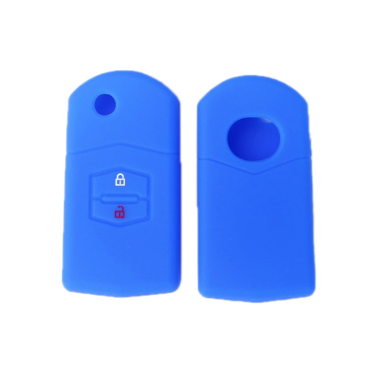 For Mazda M6/CX-5 2pcs Remote Control Folding 2 Button Silicone Case, Black, Red, Rose Red, Pink, Orange, Sea Blue, Purple, Luminous Blue, Apple Green