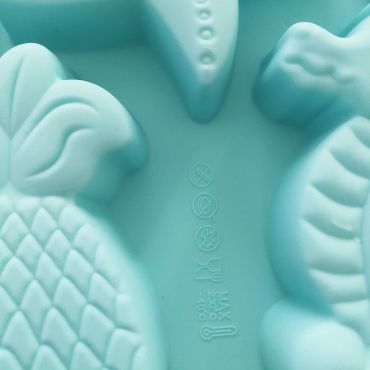 Marine Fish Series Shape Food Grade Silicone Cake Mold Plaster Painting Mold, Color Random Delivery