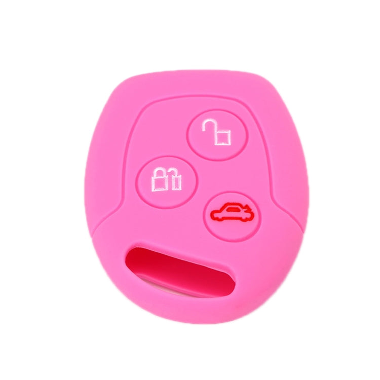 For Ford Transit/Focus 2pcs 3-Button Silicone Key Protector, Rose Red, Pink, Orange, Sea ??Blue, Sky Blue, New Green