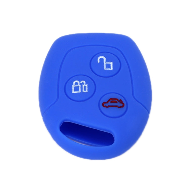 For Ford Transit/Focus 2pcs 3-Button Silicone Key Protector, Rose Red, Pink, Orange, Sea ??Blue, Sky Blue, New Green