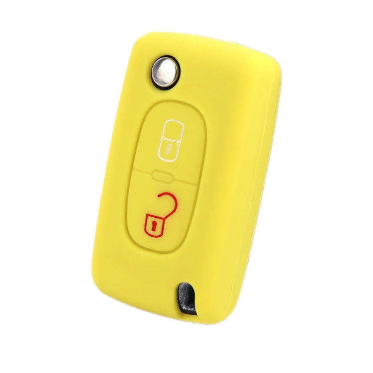 2pcs Car Key Cover for Peugeot 206/2074008/3008 Citroen Sega/Triumph/C5, Black, Red, Pink, Rose Red, Blue, Sea Blue, Orange, Apple Green, New Green, White Gray, Luminous Green, Luminous Blue, Yellow, Blue Gray