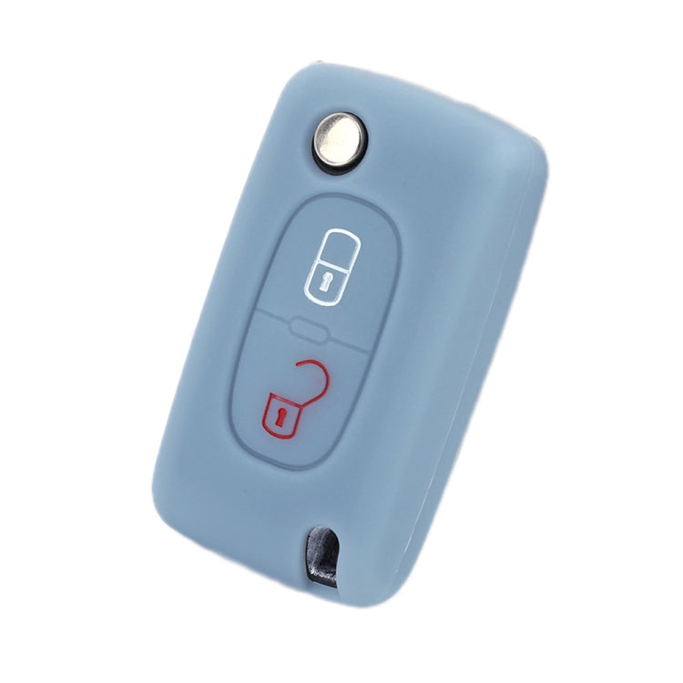 2pcs Car Key Cover for Peugeot 206/2074008/3008 Citroen Sega/Triumph/C5, Black, Red, Pink, Rose Red, Blue, Sea Blue, Orange, Apple Green, New Green, White Gray, Luminous Green, Luminous Blue, Yellow, Blue Gray
