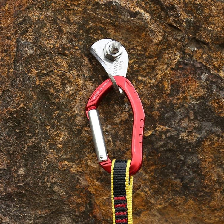 XINDA 22KN Rock Climbing Straight Quickdraw Spring-loaded Gate Buckle Aluminum Carabiner
