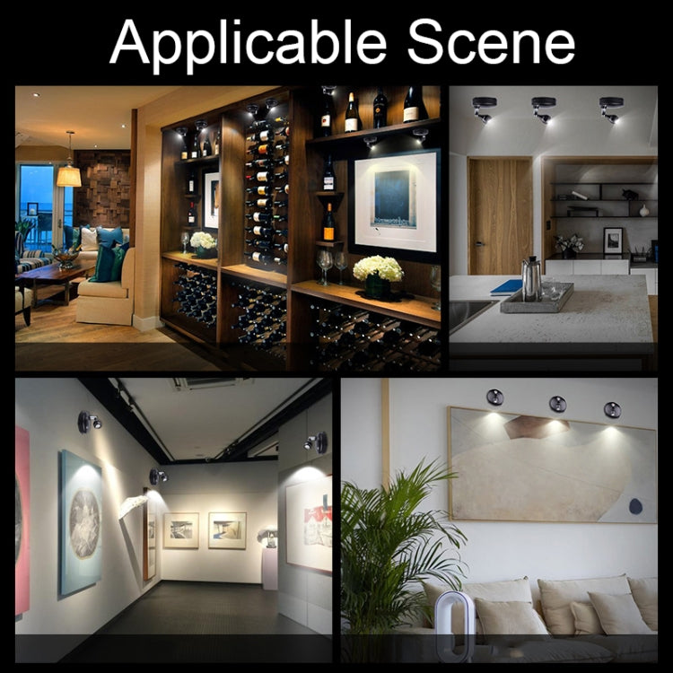 TL006-SIN Jewelry Art Exhibition USB Charging Decorative Wall-mounted LED Spotlights, Charging with Remote Control