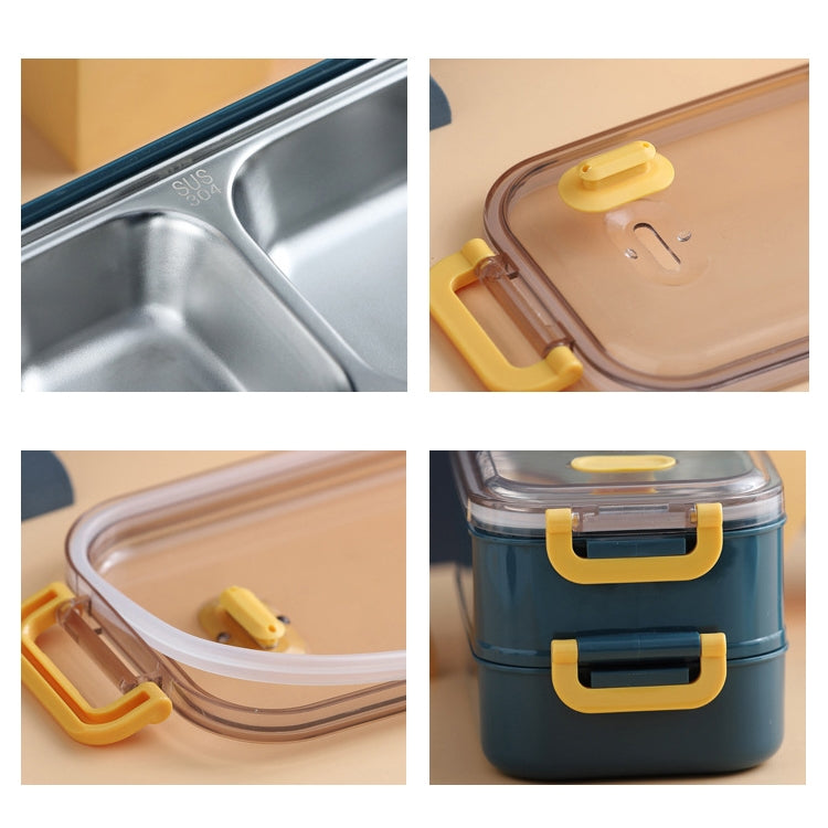 Large Capacity Refillable 304 Stainless Steel Insulated Lunch Box, 800ml (Pink), 800ml (Green), 1.6L (Blue), 1.6L (Pink), 1.6L (Green)