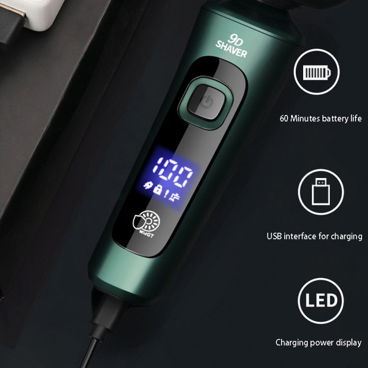 ماكينة حلاقة كهربائية ذكية بشاشة رقمية LCD قابلة لإعادة الشحن عبر USB بثلاثة رؤوس وشفرة عائمة، إصدار قياسي، 3 في 1، 4 في 1