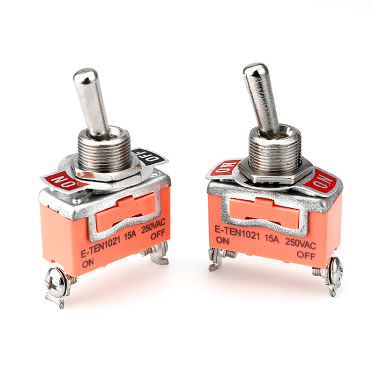 10pcs E-TEN1021 2-speed Waterproof Rocker Toggle Switch, E-TEN1021 Orange, E-TEN1021 Black