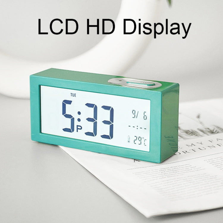 ساعة منبه صغيرة متعددة الوظائف وحساسة للضوء بجانب السرير 8890H، ساعة رقمية بشاشة LCD
