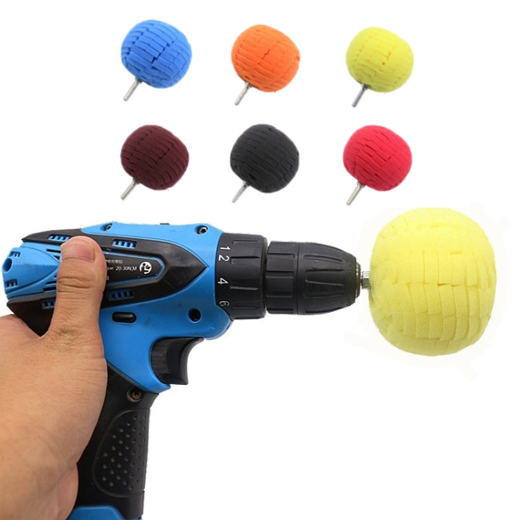 2pcs Car Wheel Rim Small Area Sponge Polishing Ball, 2 in 1