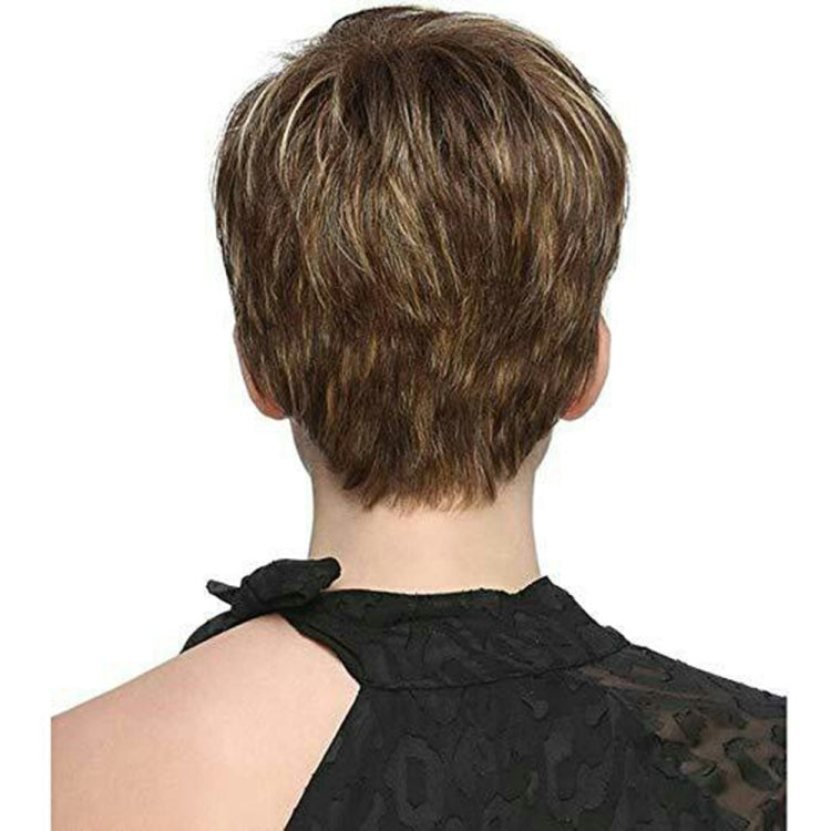 WIG-305 Female High Temperature Silk Wig Oblique Bangs Short Hair Chemical FiberHeadgear, WIG-305