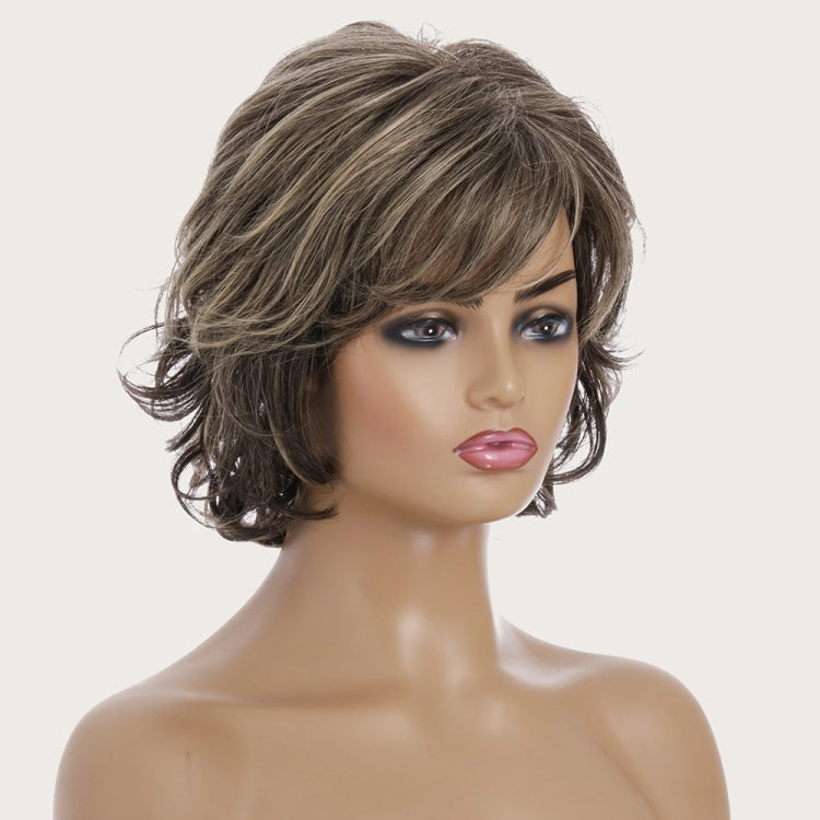 Ladies Short Curly Hair High Temperature Silk Chemical Fiber Wig Headgear, Wig-449, Wig-450