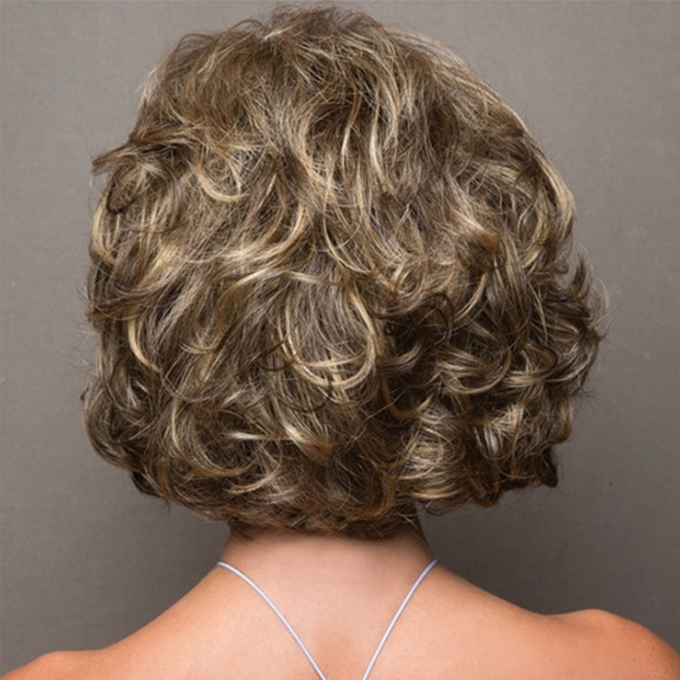 Ladies Short Curly Hair High Temperature Silk Chemical Fiber Wig Headgear, Wig-449, Wig-450