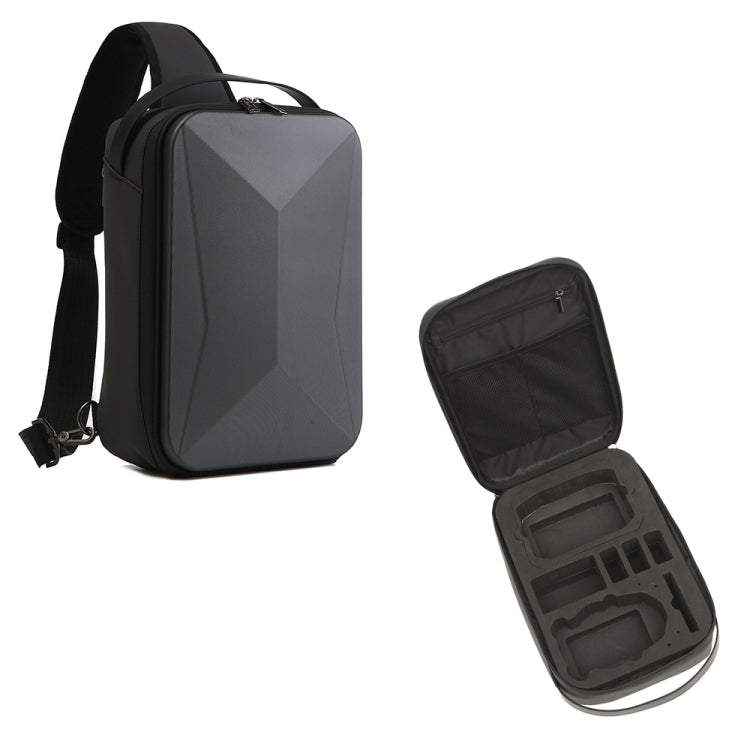 حقيبة تخزين صلبة لـ DJI Mini 3 / Mini 3 Pro، حقيبة صدر، حقيبة كتف، حقيبة رسول، M3-010 (رمادي غامق)، M3-010 (فضي)
