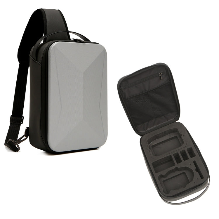 حقيبة تخزين صلبة لـ DJI Mini 3 / Mini 3 Pro، حقيبة صدر، حقيبة كتف، حقيبة رسول، M3-010 (رمادي غامق)، M3-010 (فضي)
