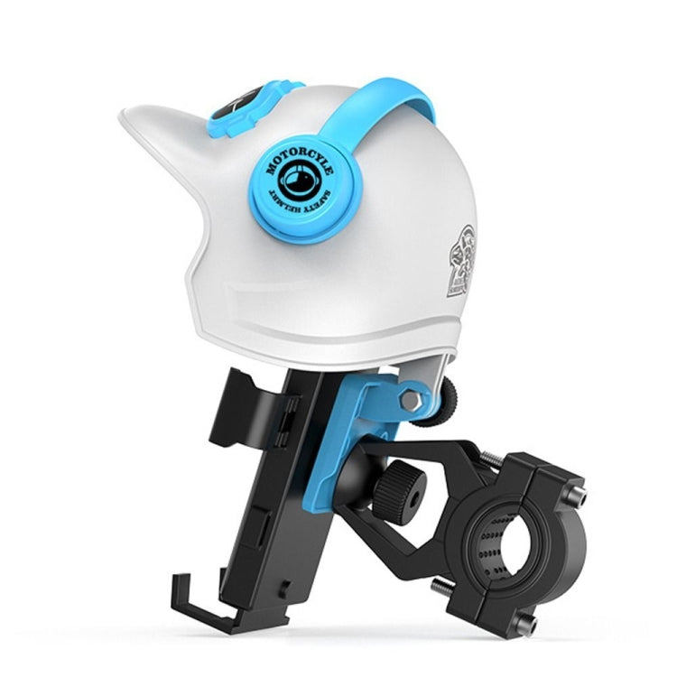 Small Helmet Sunscreen Phone Stand Bracket Motorcycle Mobile Phone Holder,Spec:, Handlebar White, Rearview Mirror Blue, Rearview Mirror White, Blue Helmet, White Helmet