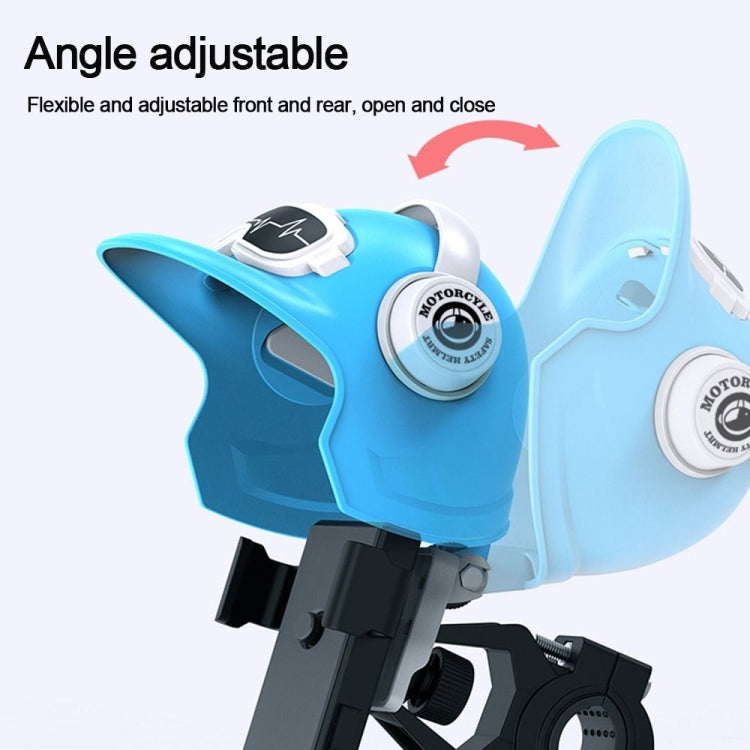 Small Helmet Sunscreen Phone Stand Bracket Motorcycle Mobile Phone Holder,Spec:, Handlebar White, Rearview Mirror Blue, Rearview Mirror White, Blue Helmet, White Helmet