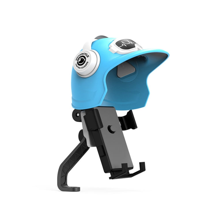 Small Helmet Sunscreen Phone Stand Bracket Motorcycle Mobile Phone Holder,Spec:, Handlebar White, Rearview Mirror Blue, Rearview Mirror White, Blue Helmet, White Helmet