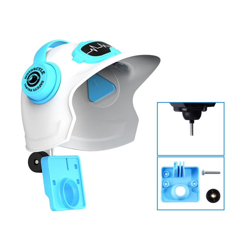 Small Helmet Sunscreen Phone Stand Bracket Motorcycle Mobile Phone Holder,Spec:, Handlebar White, Rearview Mirror Blue, Rearview Mirror White, Blue Helmet, White Helmet