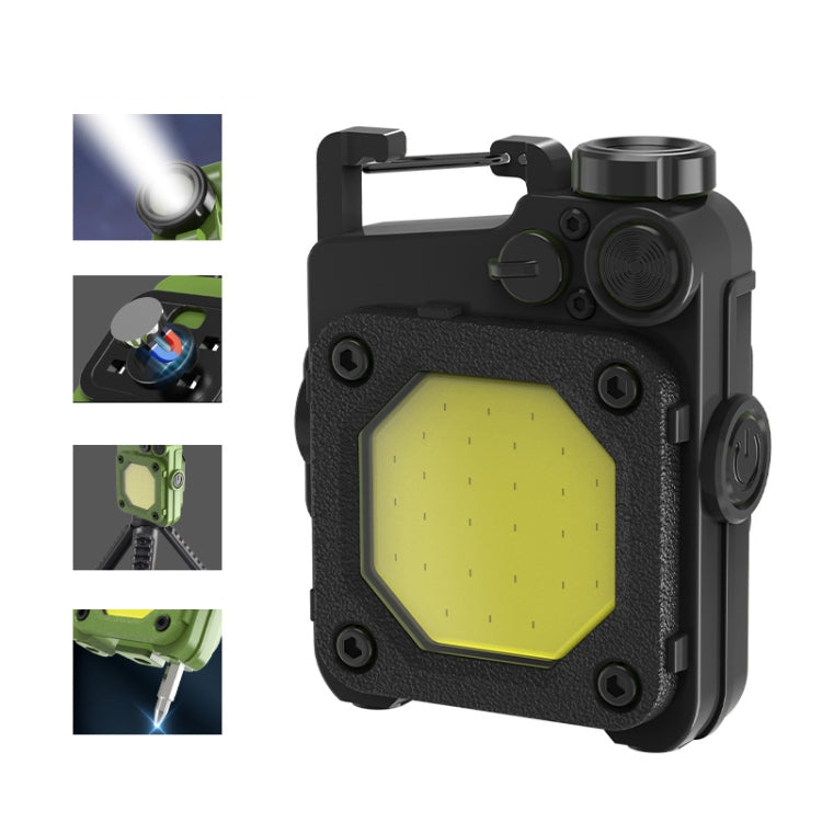 Mini Keychain COB Flashlight USB Rechargeable Magnetic Work Light For Outdoor Camping, Red, Black, Yellow