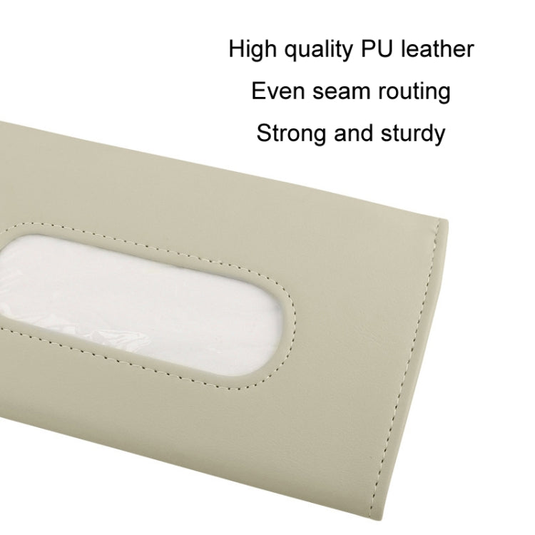 Car Sun Visor Tissue Holder Leather Hanging Storage Box