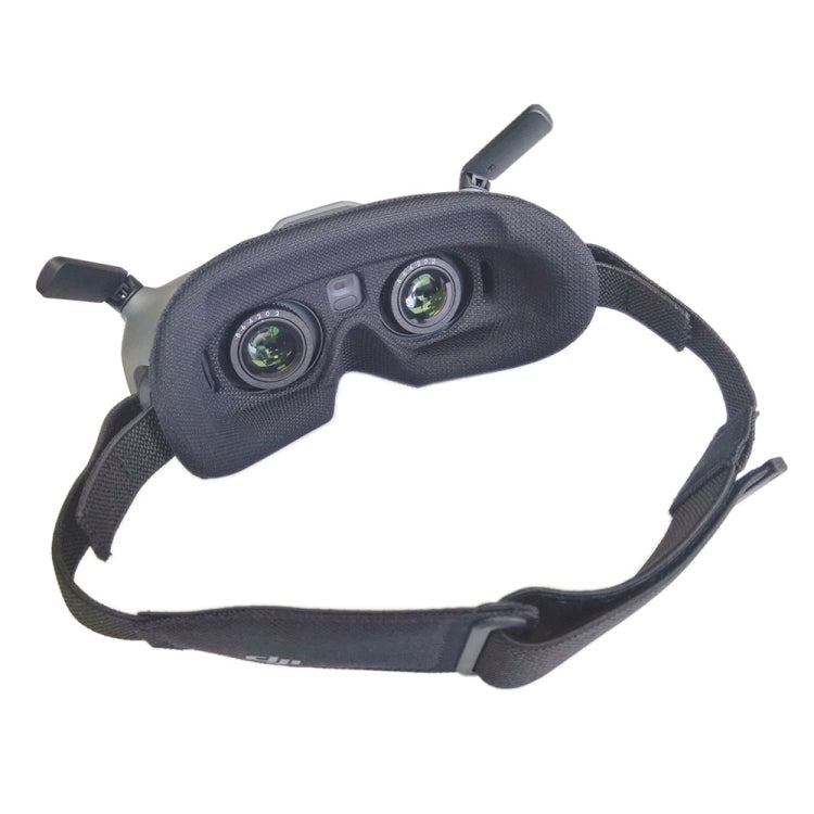 لنظارات DJI Goggles 2، قناع عين إسفنجي مبطن بالفوم، أسود، مع غطاء عدسة أسود