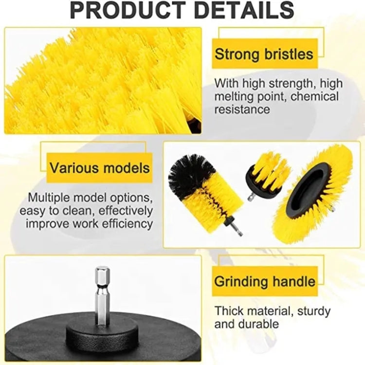 WRS-DS19 9 in 1 Electric Drill Crevice Cleaning Brushes Car Wash Tools Set, 9 in 1